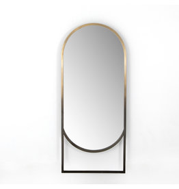 Dawson Floor Mirror-Ombre Brass