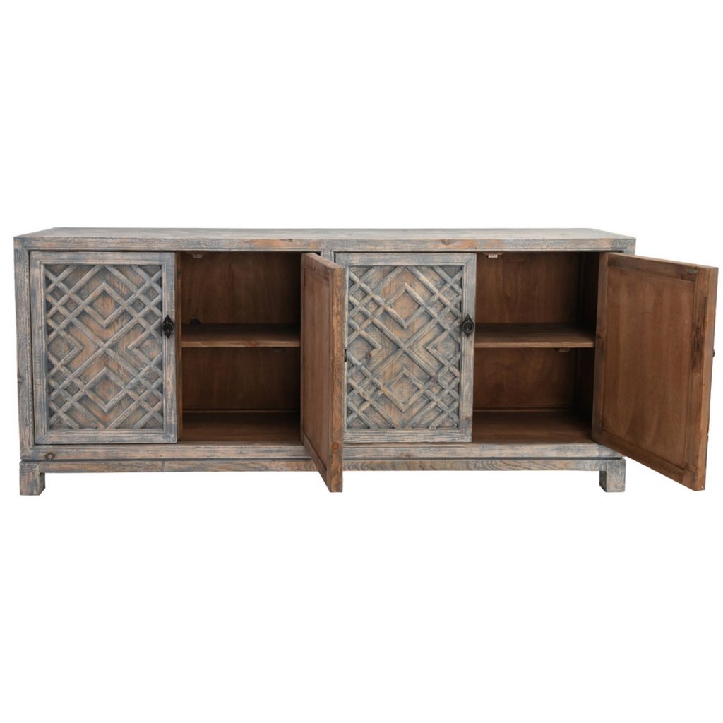 Antigua 4 Door Sideboard - Timeworn Gray