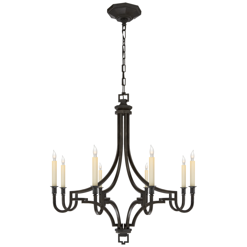 Visual Comfort Mykonos Small Chandelier Aged Iron