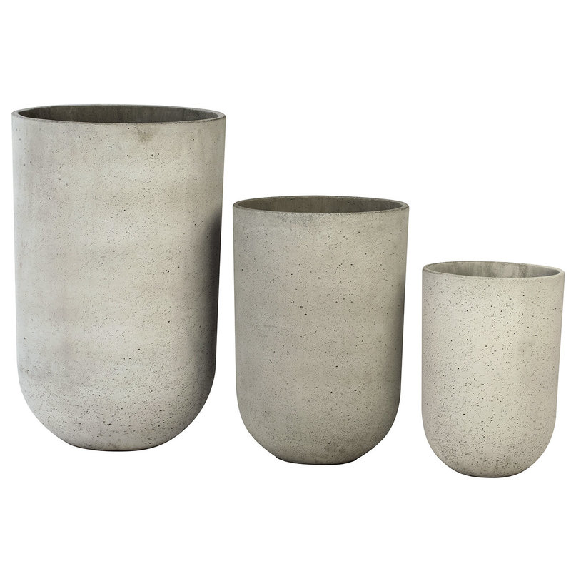 Concrete Pots Set of 3 27"x17"