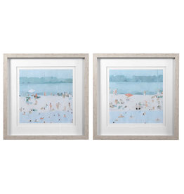 Sea Glass Sandbar Framed Prints 30.5 x 30.5