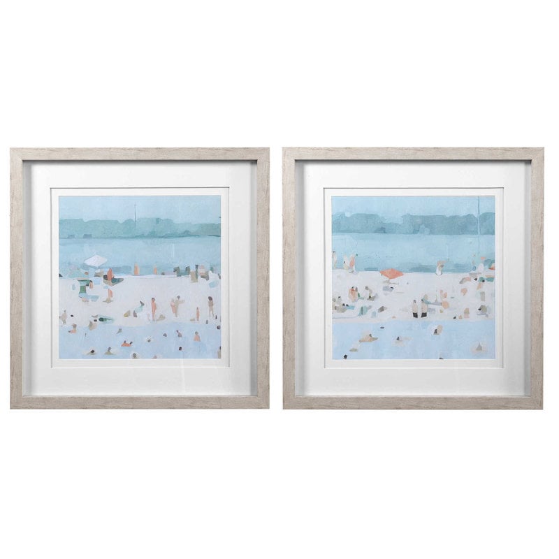 Sea Glass Sandbar Framed Prints 30.5 x 30.5
