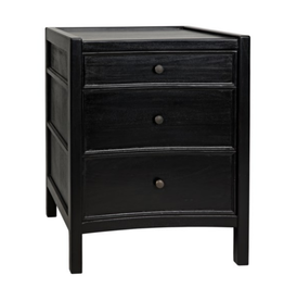 Noir Hampton Night Stand Rubbed Black