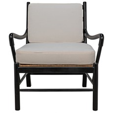 Noir Kevin Chair with Rattan