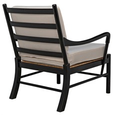 Noir Kevin Chair with Rattan