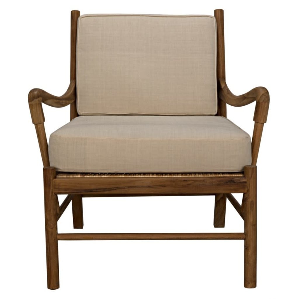Noir Kevin Chair with Rattan