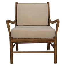 Noir Kevin Chair with Rattan