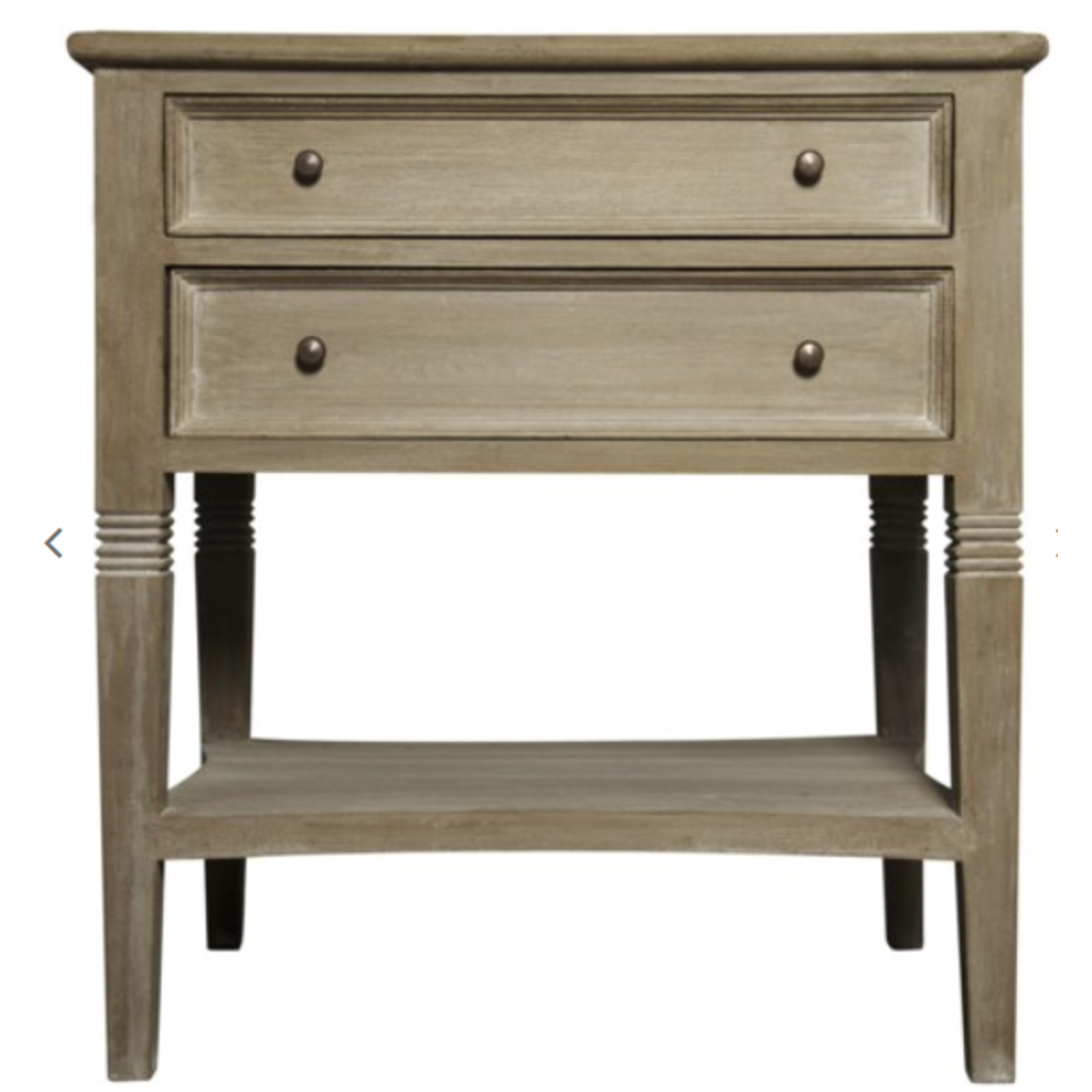 Noir Oxford 2-Drawer Side Table