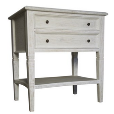 Noir Oxford 2-Drawer Side Table