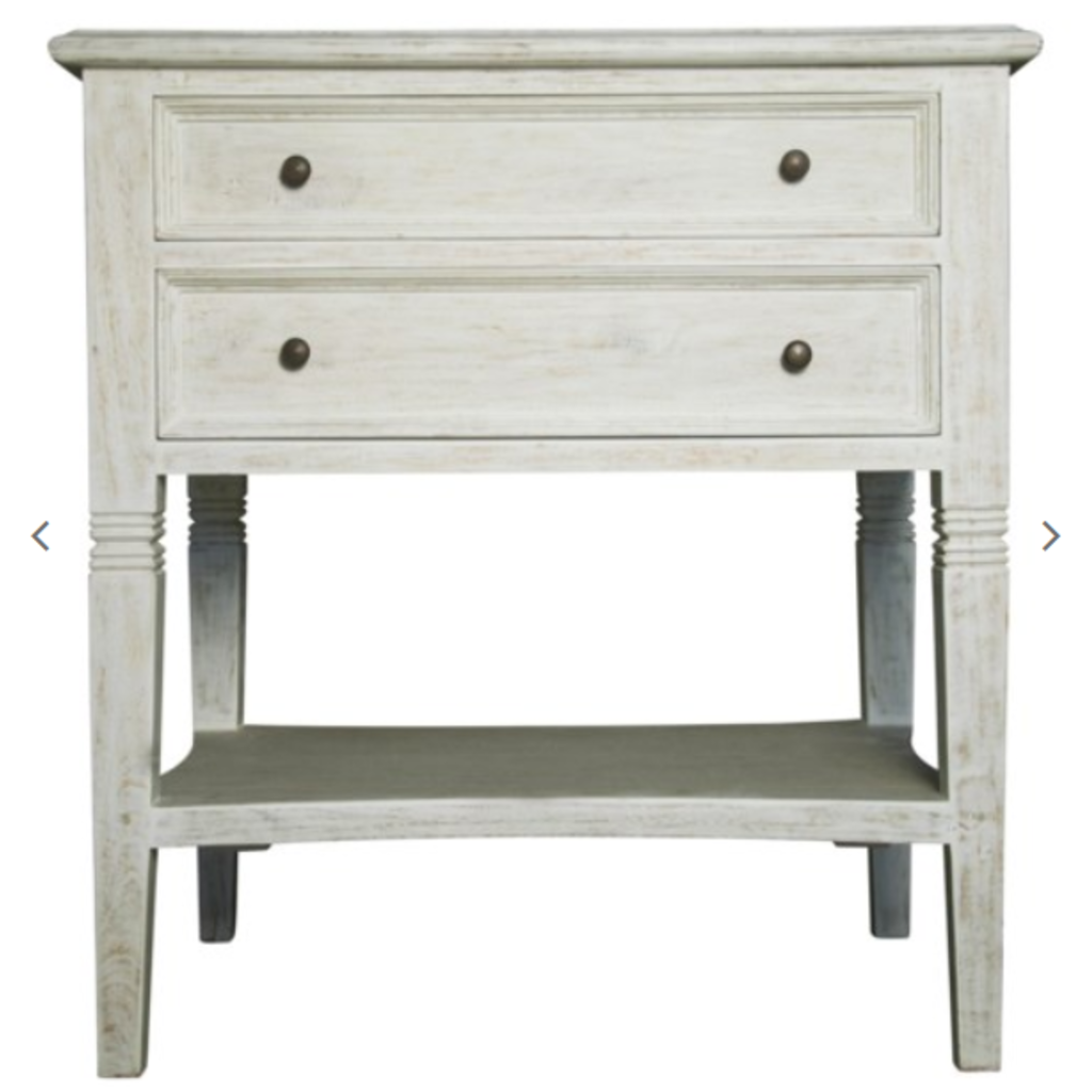 Noir Oxford 2-Drawer Side Table