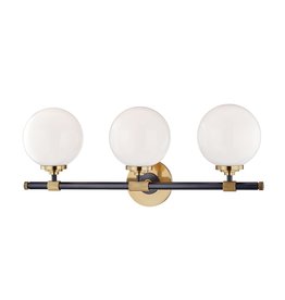 Hudson Valley Bowery Vanity 3 Light - Aged Gold