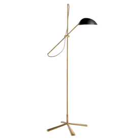 Visual Comfort Graphic Floor Lamp in Hand Rubbed Antique Brass