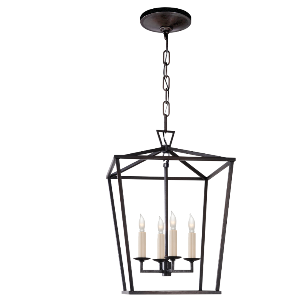 Visual Comfort Darlana Small Lantern in Aged iron 18h x 12.5w