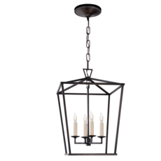 Visual Comfort Darlana Small Lantern in Aged iron 18h x 12.5w