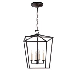 Visual Comfort Darlana Small Lantern in Aged iron 18h x 12.5w