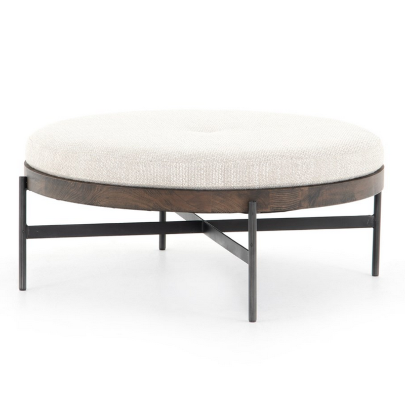 Gibson Iron Leg Ottoman 39 x 16
