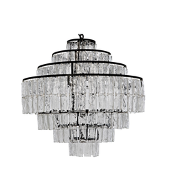 Noir Satellite Chandelier, Black Metal DISPLAY