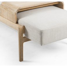 Fawkes Bench - Vintage White Wash Oak