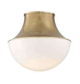 Hudson Valley Lettie Flush Mount Aged Brass