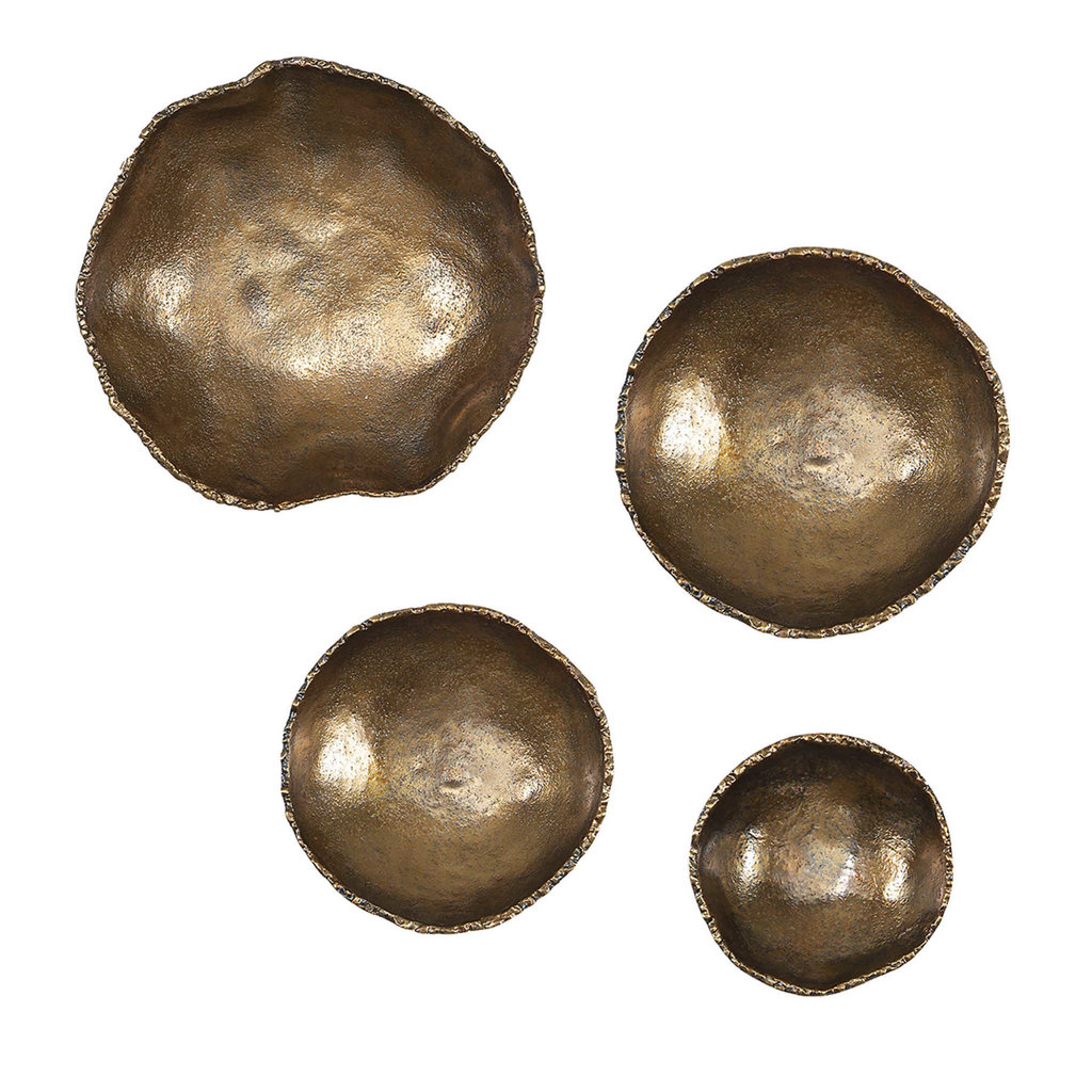 Lucky Coins Metal Wall Decor S/4 - Thrive Interiors and Design