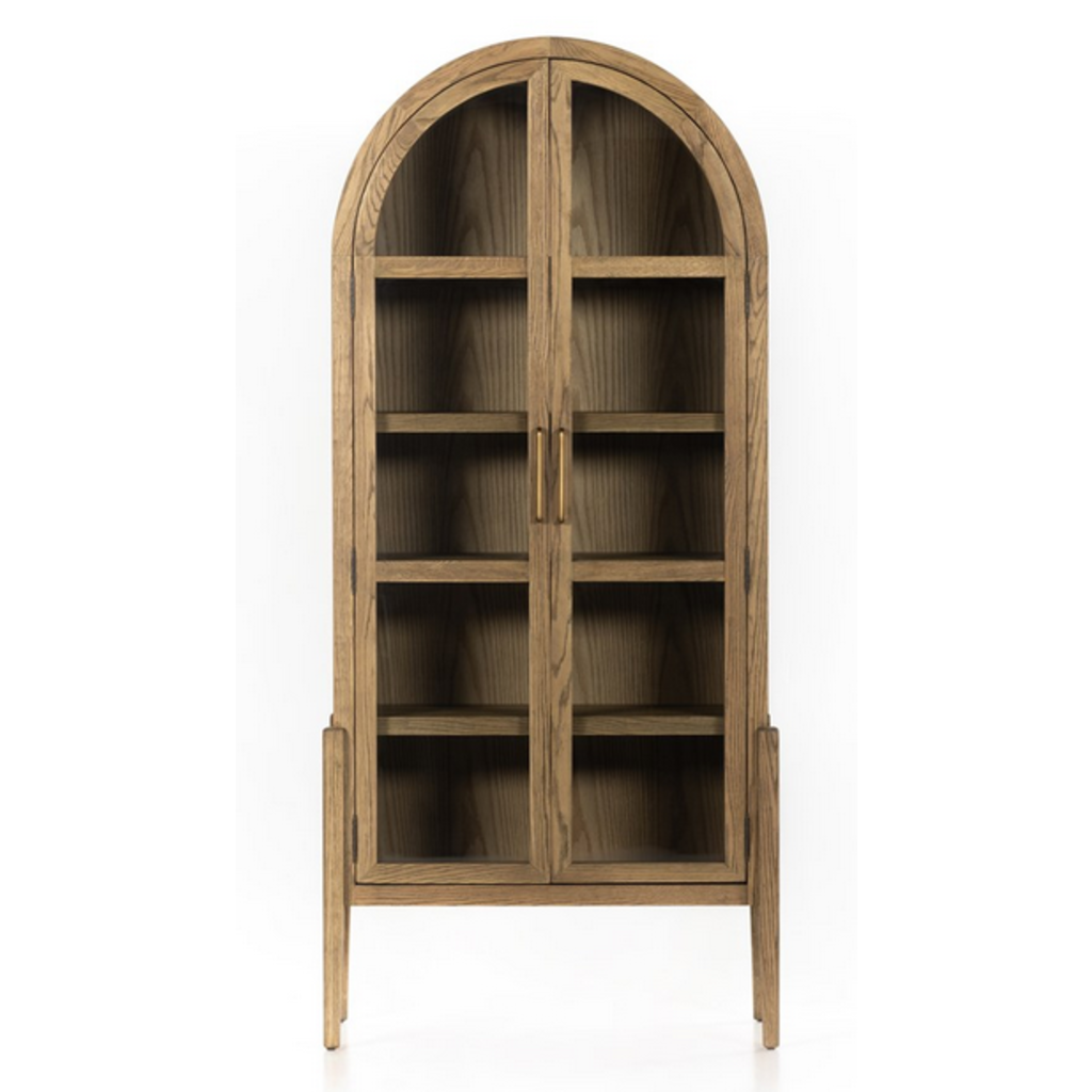 Becca Arched Cabinet - Drifted Oak