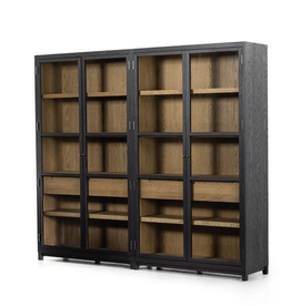 Millie Double Cabinet-Drifted Black/Drifted Oak