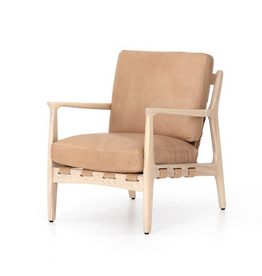 Silas Leather Chair - Sahara Tan