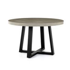 Cyrus Outdoor Round Dining Table 48" Grey