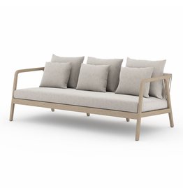 Nedra Outdoor Sofa 81" - Brown/Stone Grey