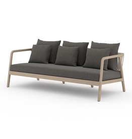 Nedra Outdoor Sofa 81" - Brown/Charcoal