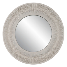 Sailor's Knot Small Round Mirror - White 32"