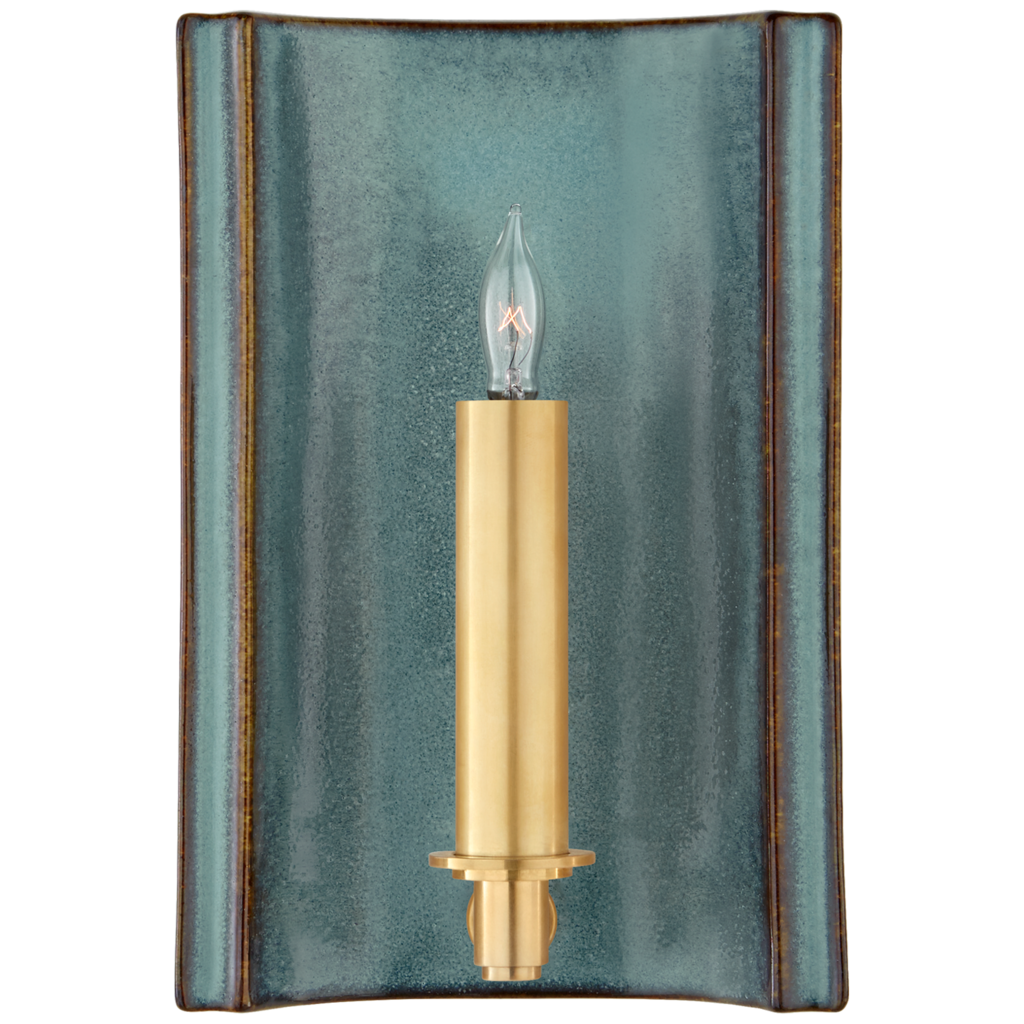 Visual Comfort Leeds Small Rectangular Sconce (also available in gray and blue)