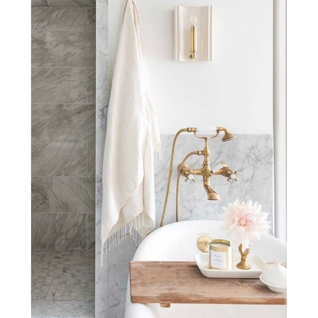 Visual Comfort Leeds Small Rectangular Sconce (also available in gray and blue)