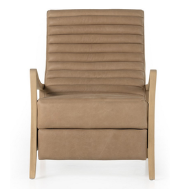 Chance Leather Recliner - Palmero Nude