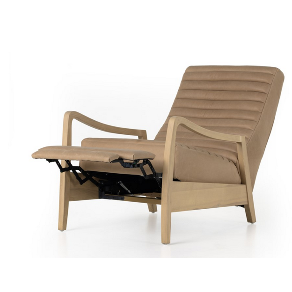 Chance Leather Recliner - Palmero Nude