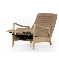 Chance Leather Recliner - Palmero Nude