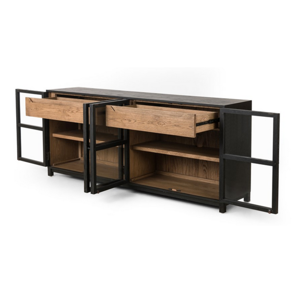 Millie Large Sideboard-Drifted Black