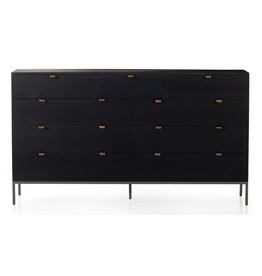 Nevan 7 Drawer Dresser-Black Wash Poplar