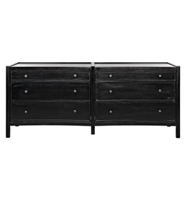Noir Hampton 6 Drawer Dresser Hand Rubbed Black