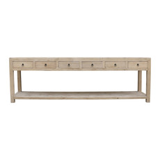 Lilys Living 6 Drawer Reclaimed Pine Console Table