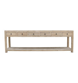 Lilys Living 6 Drawer Reclaimed Pine Console Table