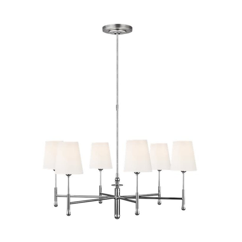 Generation Lighting Capri Medium Chandelier- Polished Nickle