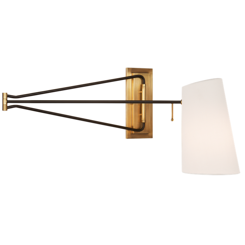 Bryant Floor Lamp in Hand-Rubbed Antique Brass with Natural Paper Shade -  Thrive Interiors and Design