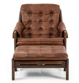 Halston Chair w/ Ottoman