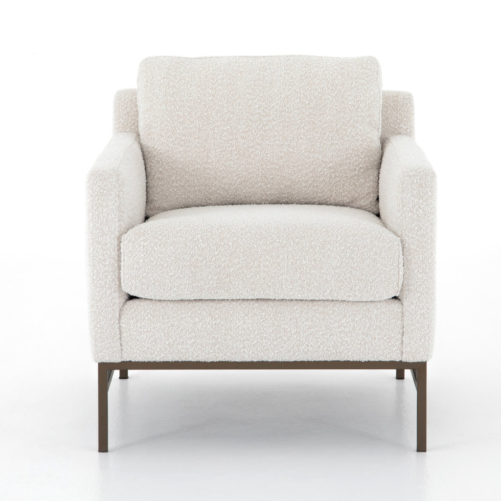 Vanna Chair-  Ivory Boucle Lounge Chair