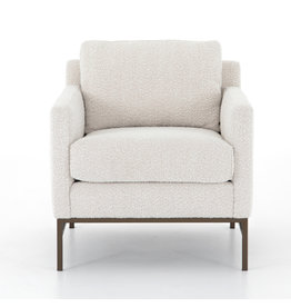 Vanna Chair-  Ivory Boucle Lounge Chair