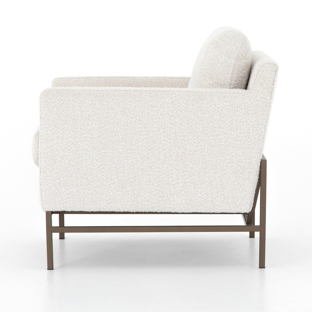 Vanna Chair-  Ivory Boucle Lounge Chair