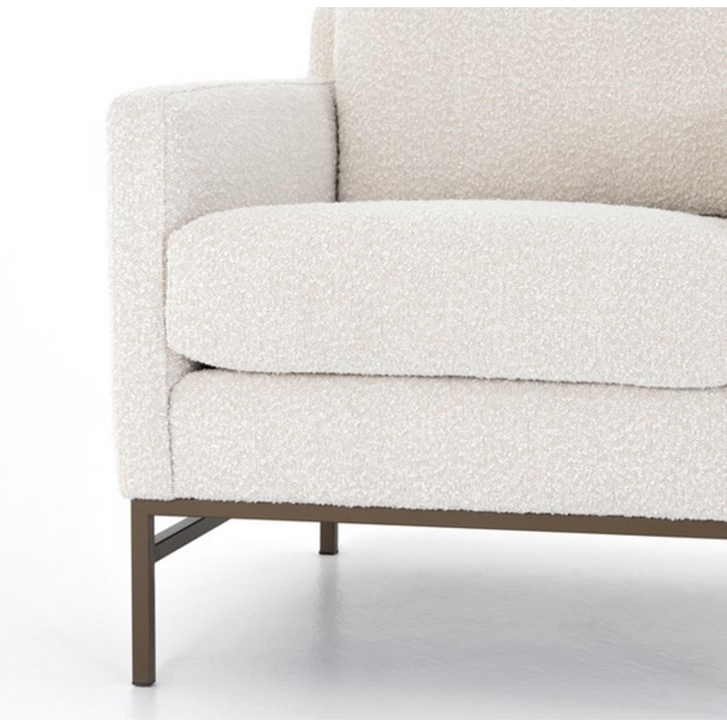 Vanna Chair-  Ivory Boucle Lounge Chair