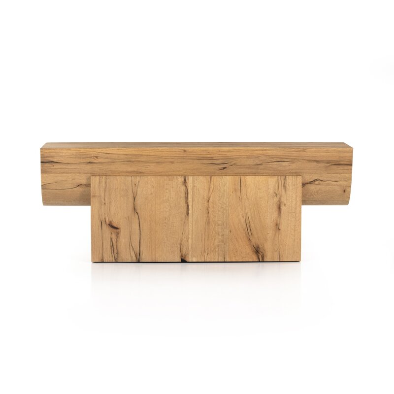 Elbert Console Table - Rustic Oak Veneer