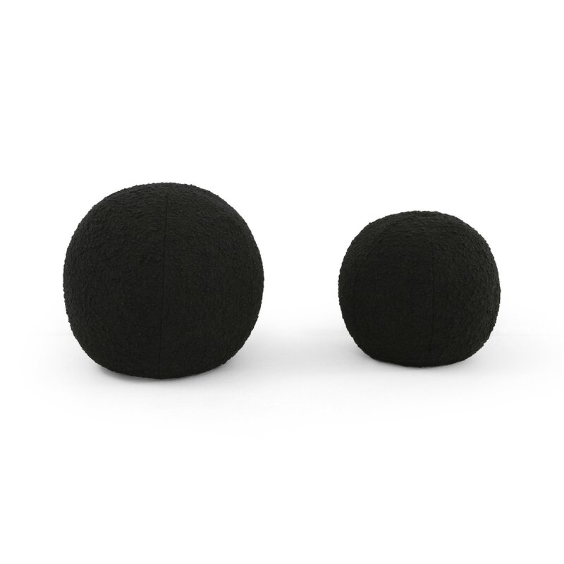 Balle Pillow, Set Of 2 - Knoll Onyx